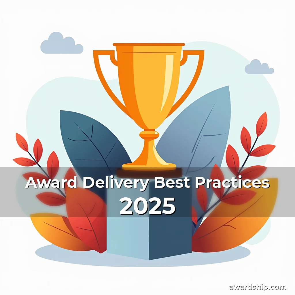 Artistic representation for Award Delivery Best Practices 2025
