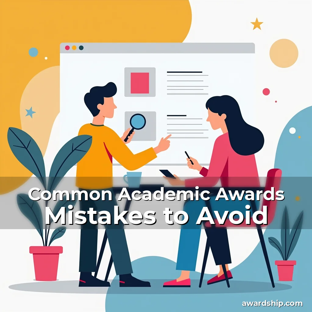 Artistic representation for Common Academic Awards Mistakes to Avoid
