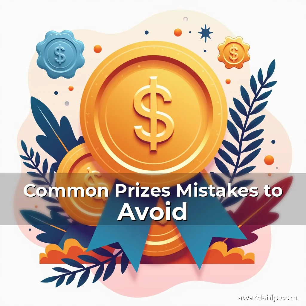 Artistic representation for Common Prizes Mistakes to Avoid