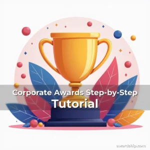 Artistic representation for Corporate Awards Step-by-Step Tutorial