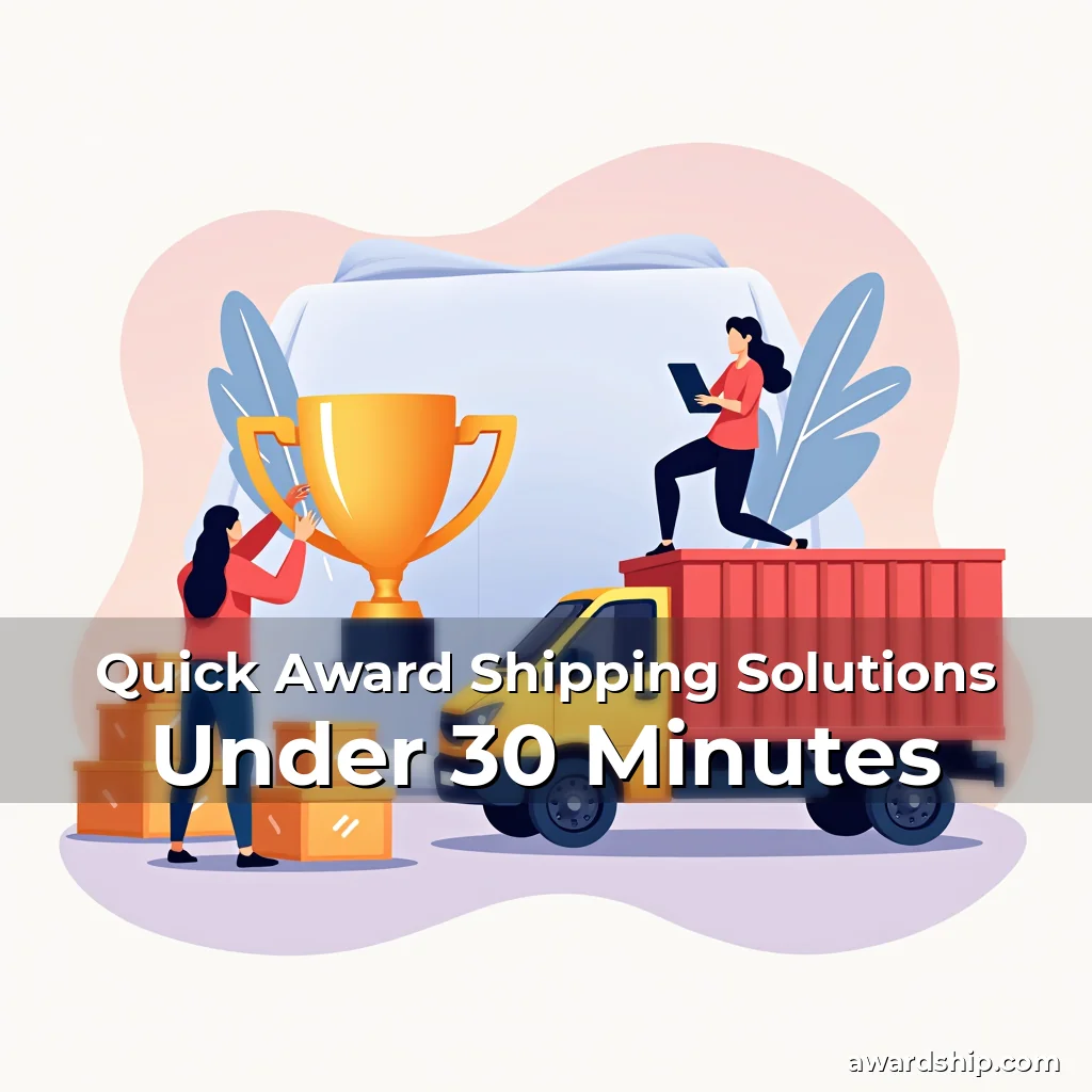 Artistic representation for Quick Award Shipping Solutions Under 30 Minutes