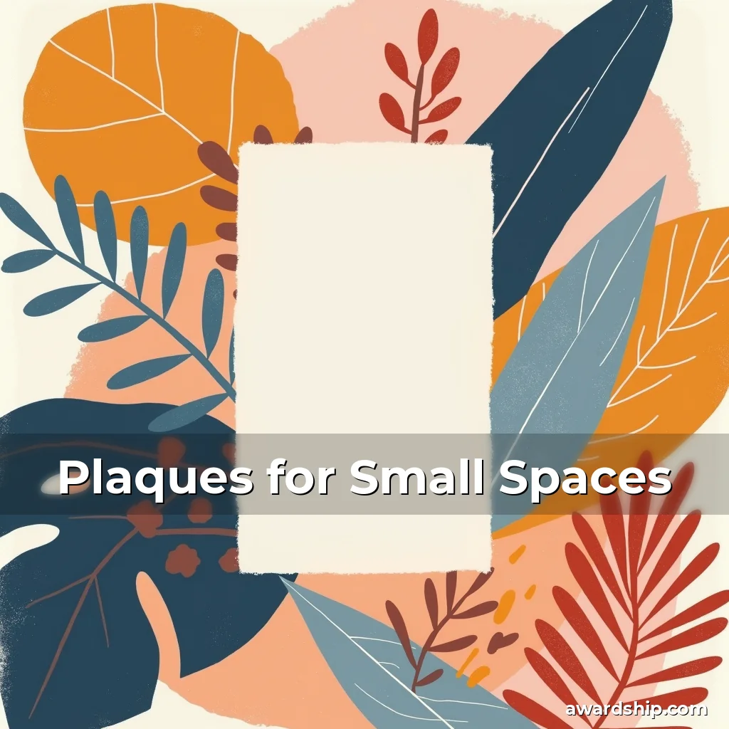Artistic representation for Plaques for Small Spaces