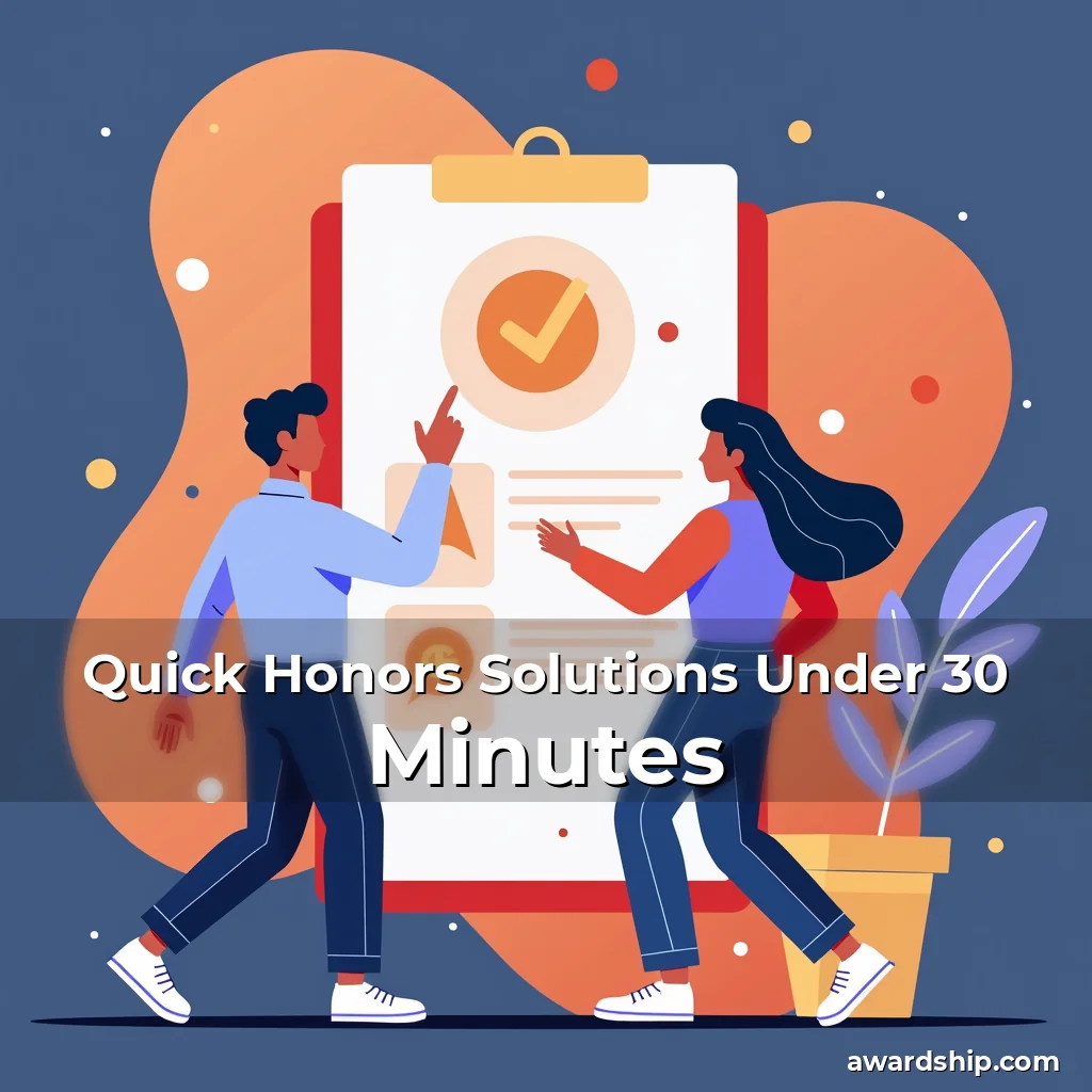 Artistic representation for Quick Honors Solutions Under 30 Minutes