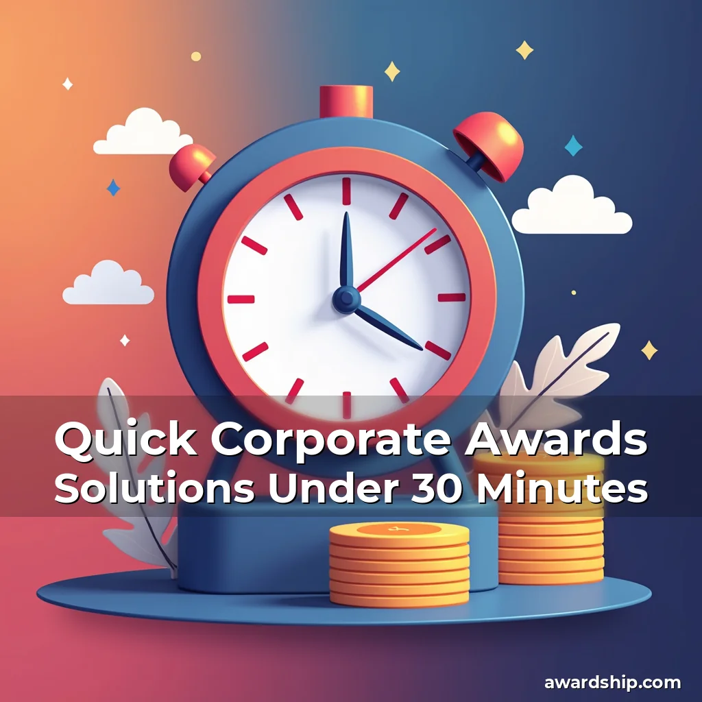 Artistic representation for Quick Corporate Awards Solutions Under 30 Minutes