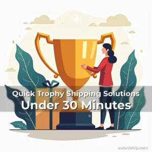 Artistic representation for Quick Trophy Shipping Solutions Under 30 Minutes