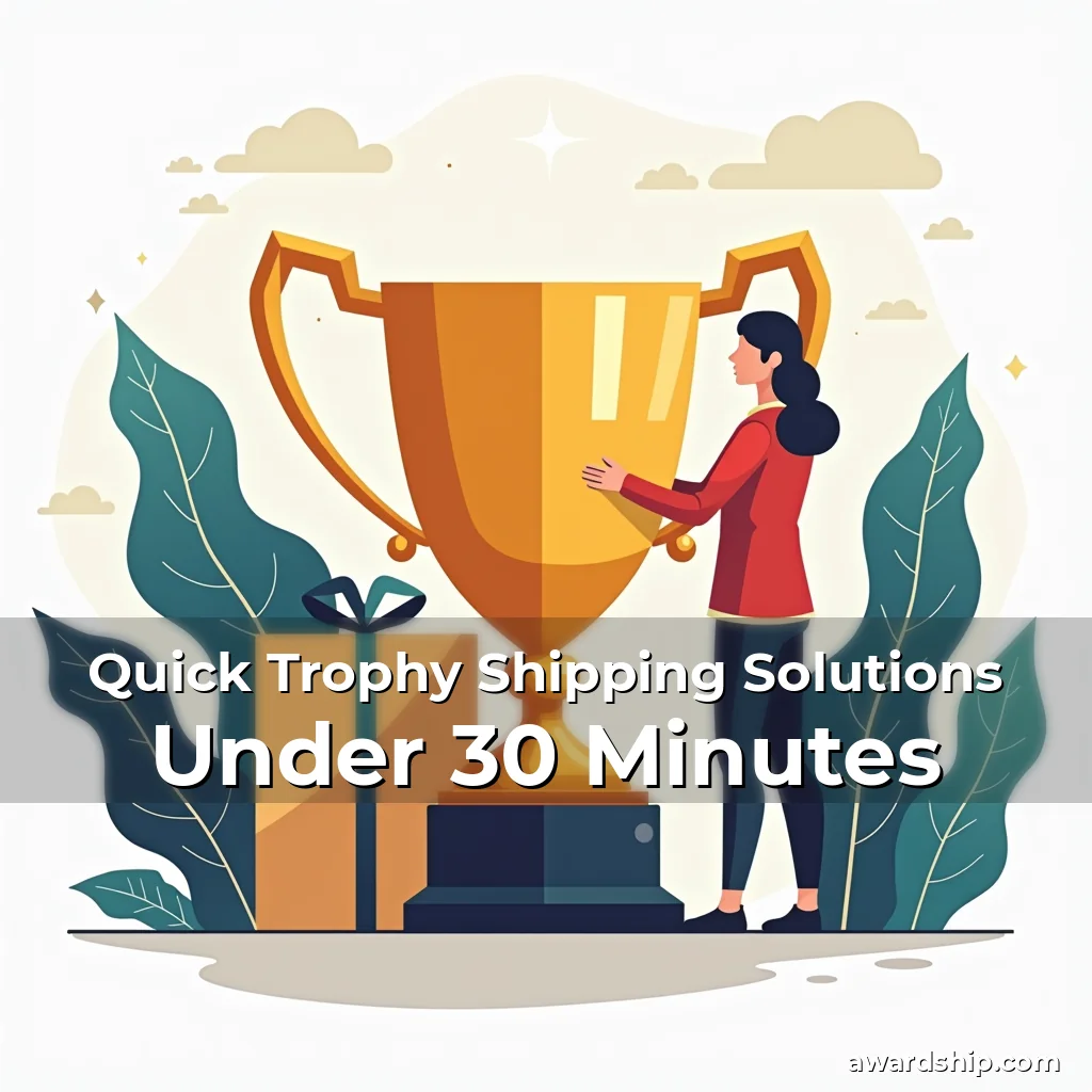 Artistic representation for Quick Trophy Shipping Solutions Under 30 Minutes