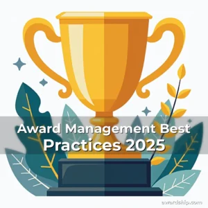 Artistic representation for Award Management Best Practices 2025