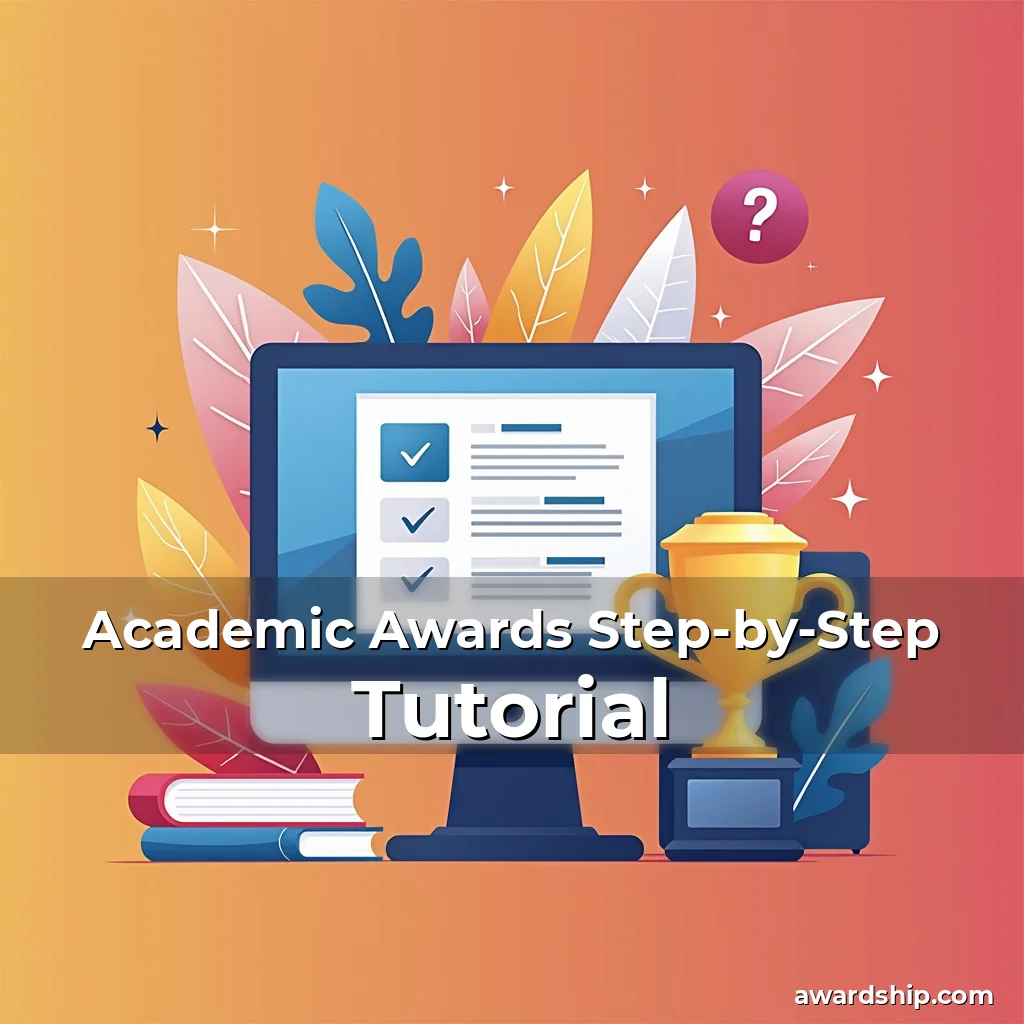 Artistic representation for Academic Awards Step-by-Step Tutorial