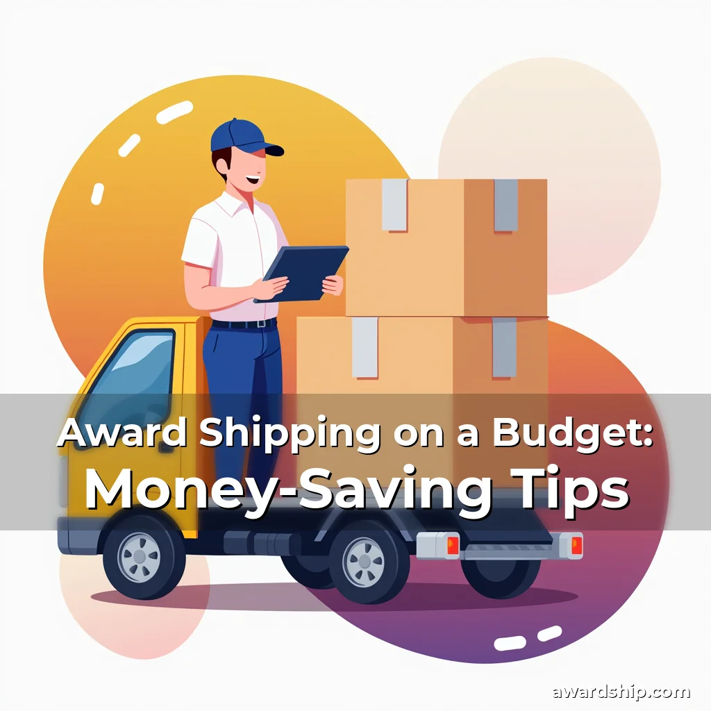 Artistic representation for Award Shipping on a Budget: Money-Saving Tips